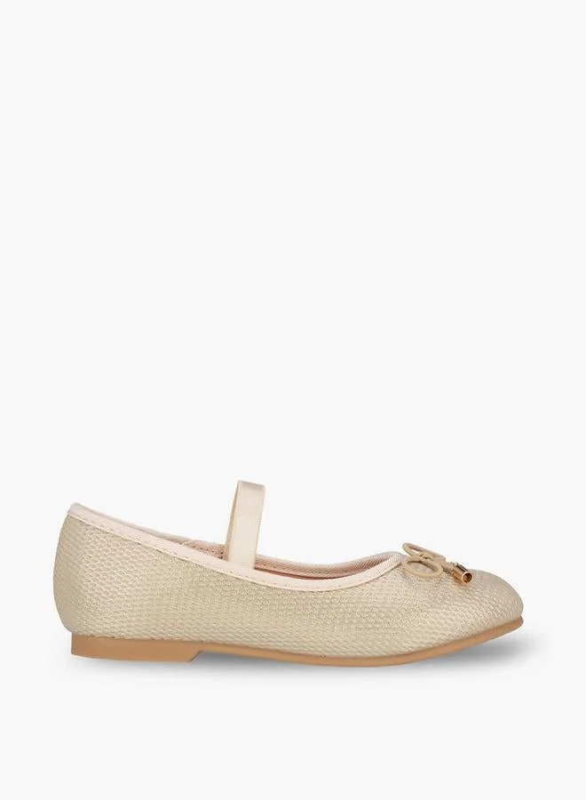 جونيورز Girls Textured Ballerina With Bow Accent