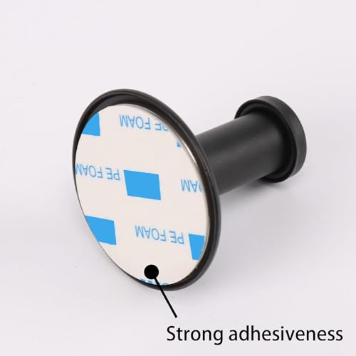 JIALTO 4 pcs Self-Adhesive Stainless Steel Hooks: Heavy-Duty Wall Hangings, Waterproof & Drill-Free - Strong Towel, Coat, and Kitchen Hooks for Bathroom and Kitchen (Round Black Towel Hook) - Image 2