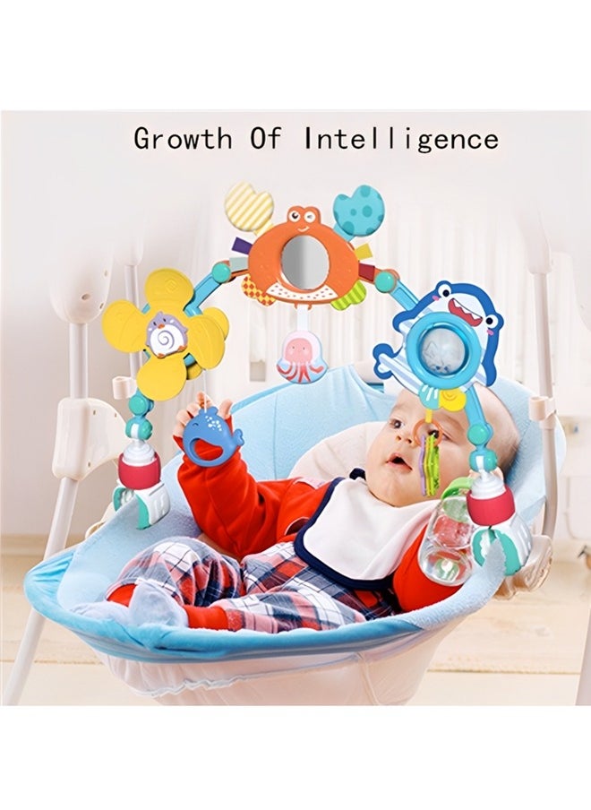 Generic - Travel Arch Bassinet Toys for Infant & Toddlers,stroller Bouncer Toy Crib Accessory for 0-12 Months Newborn ,foldable Car Seat Toys for Senses and Motor Skills Development Indoor and Outdoor - Image 1