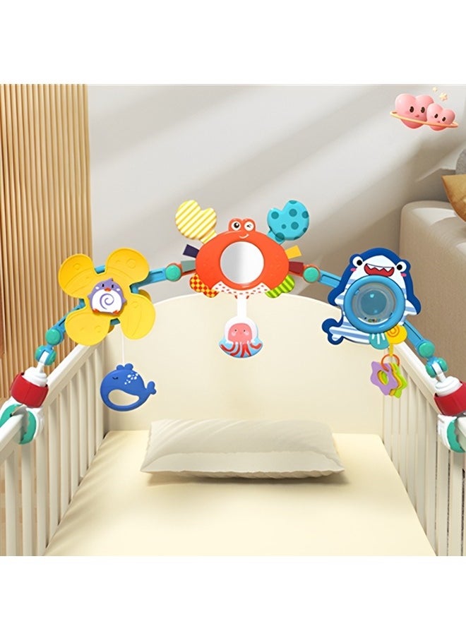Generic - Travel Arch Bassinet Toys for Infant & Toddlers,stroller Bouncer Toy Crib Accessory for 0-12 Months Newborn ,foldable Car Seat Toys for Senses and Motor Skills Development Indoor and Outdoor - Image 1
