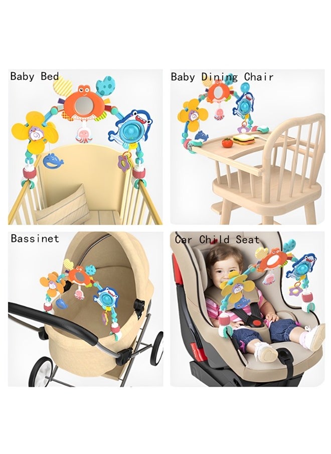 Generic - Travel Arch Bassinet Toys for Infant & Toddlers,stroller Bouncer Toy Crib Accessory for 0-12 Months Newborn ,foldable Car Seat Toys for Senses and Motor Skills Development Indoor and Outdoor - Image 1