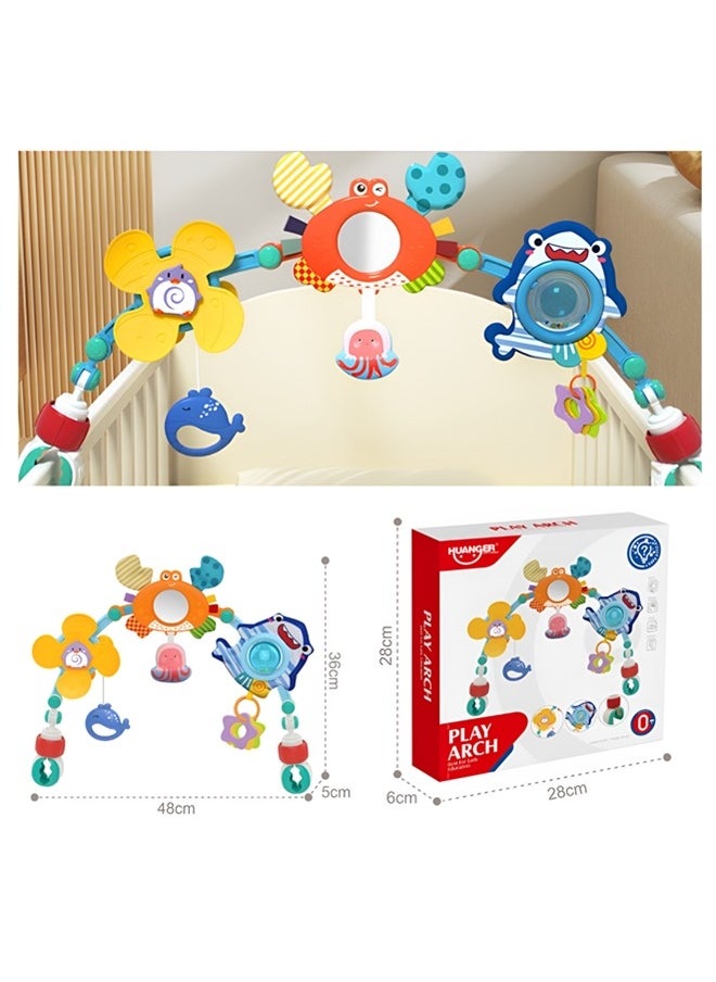 Generic - Travel Arch Bassinet Toys for Infant & Toddlers,stroller Bouncer Toy Crib Accessory for 0-12 Months Newborn ,foldable Car Seat Toys for Senses and Motor Skills Development Indoor and Outdoor - Image 1