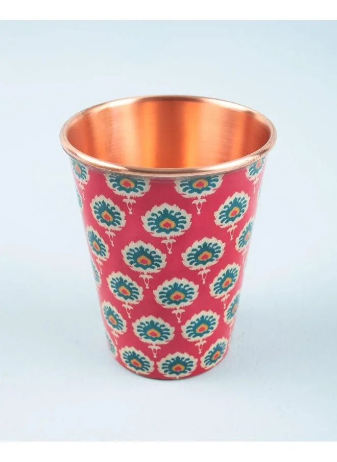 Chumbak Tropical Lilies Copper Tumbler, 275ml