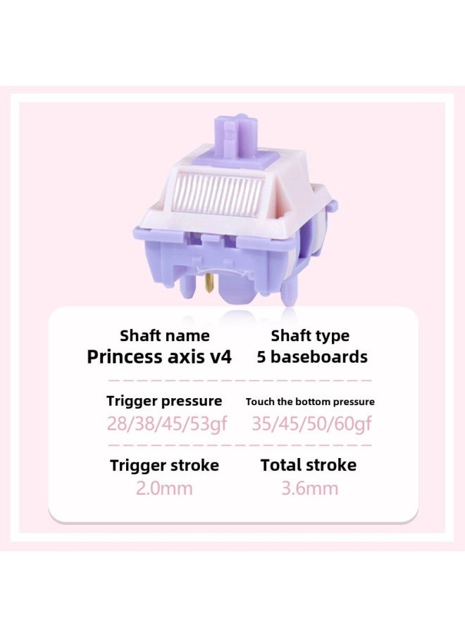 Generic - MMD Princess Shaft V4 Comes With Light Guide Post Mechanical Keyboard Hot Plug Shaft Peripheral Accessories HIFI Mahjong Sound-Color:Princess Axis V4 - Image 1