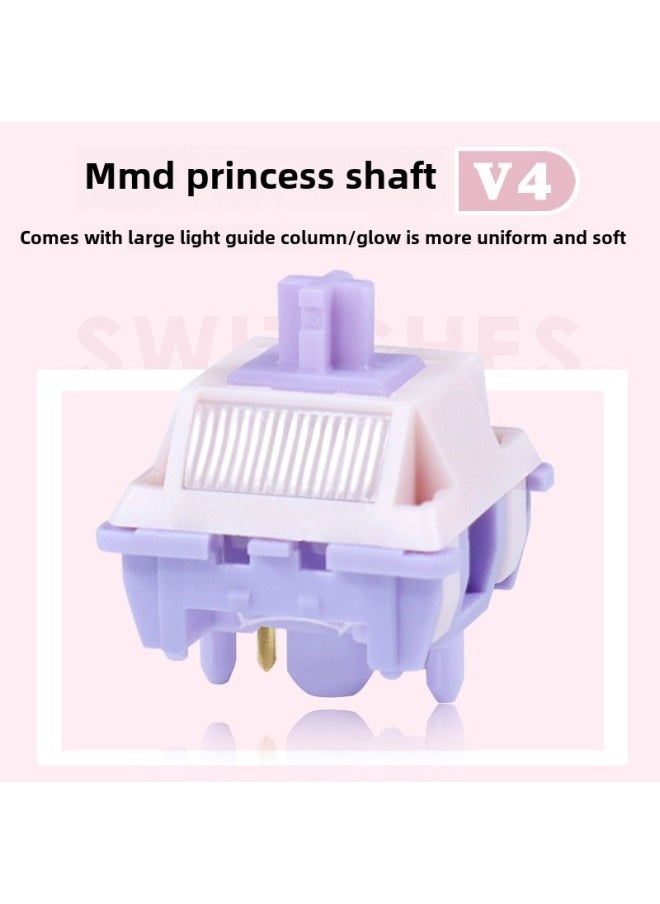 Generic - MMD Princess Shaft V4 Comes With Light Guide Post Mechanical Keyboard Hot Plug Shaft Peripheral Accessories HIFI Mahjong Sound-Color:Princess Axis V4 - Image 1