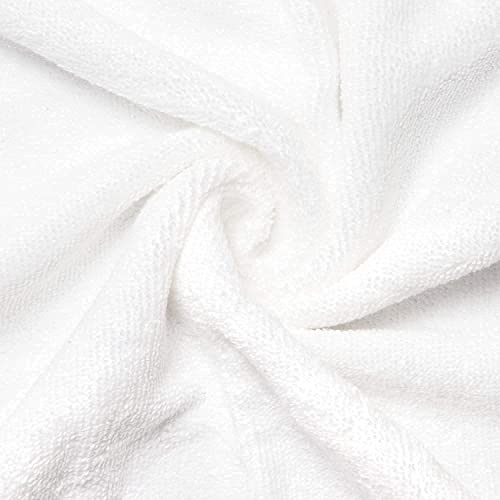 Space Fly SILVERLINE Love Touch Very Soft Fresh Loom 500 GSM 100% Cotton Towel Hanky, Face Towel for Women,10x10 Inch Handkerchiefs (Solid White_5 Pieces) - Image 5