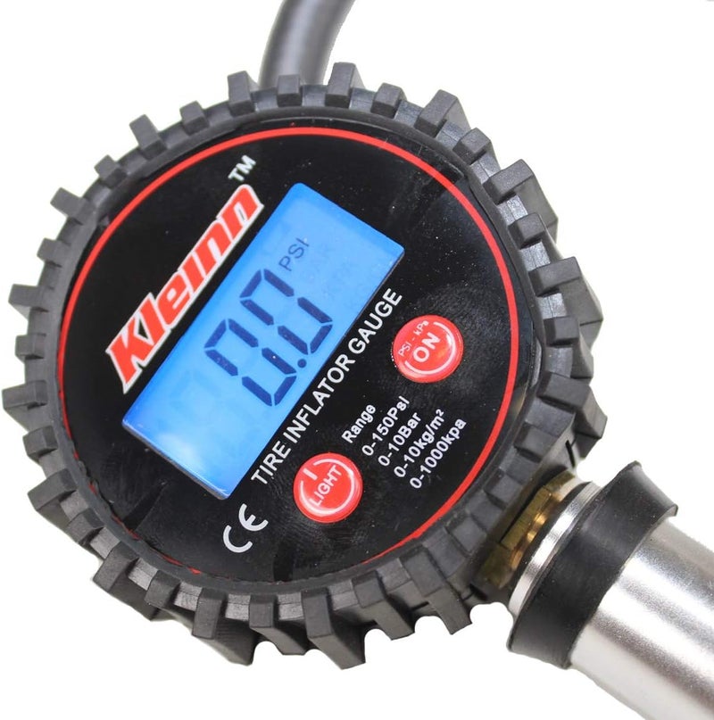Kleinn Air Horns 59830 Tire Inflator with Digital Gauge and Pressure Relief - Image 2