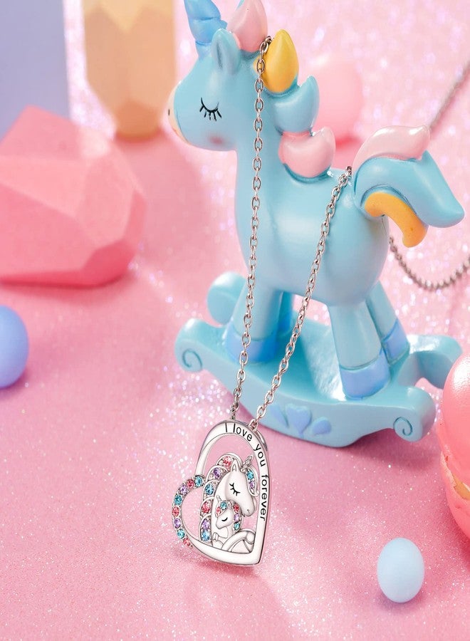 Tarsus Unicorn Necklaces Unicorns Gifts Little Girls Jewelry Christmas Birthday Gifts for Kids Necklace for Girl Daughter Granddaughter Niece Easter - Image 2