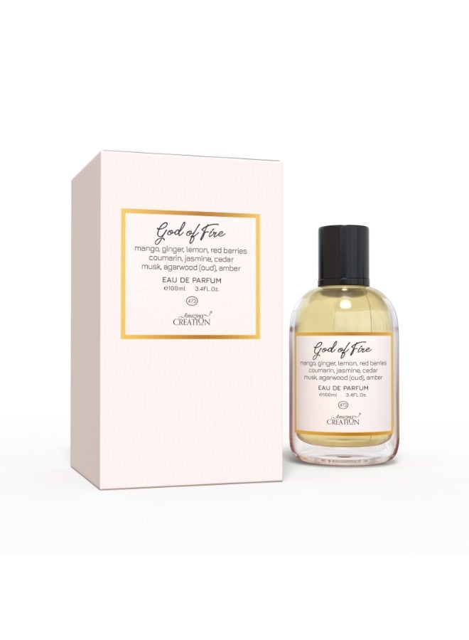 Amazing Creation God of Fire EDP For Unisex 100ml - Image 2
