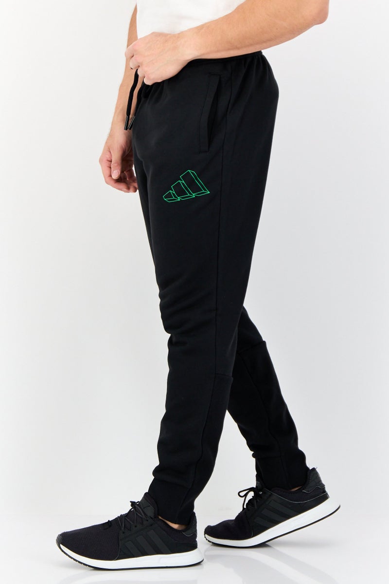 Adidas Men Sportswear Fit Brand Logo Outdoor Sweatpants, Black  - Image 3