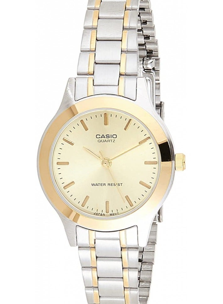 كاسيو ساعة كاسيو للسيدات Ltp-1128G-9Ardf بسوار ذهبي - Image 1