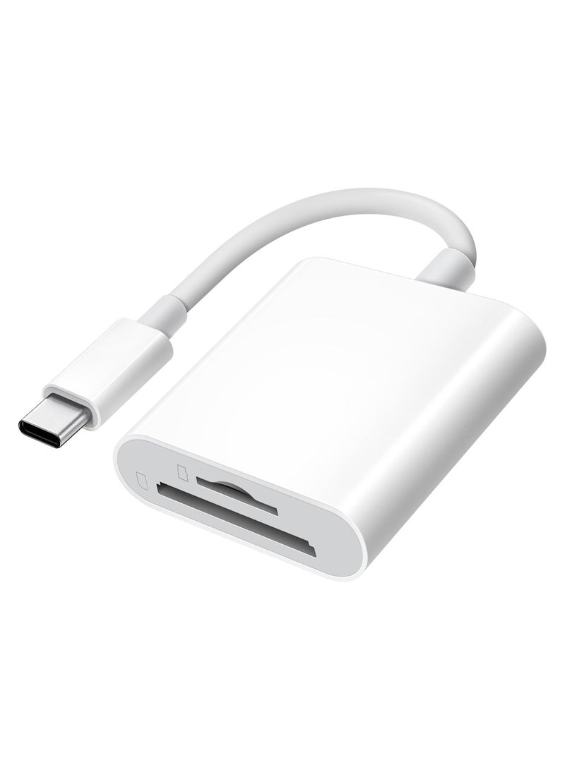 USB C SD Card Reader for iPhone 15/iPad/MacBook/Mac,  USB-C Type C SD Reader Supports SD and MicroSD Memory Card Adapter, Trail Camera Viewer Plug and Play  - Image 1