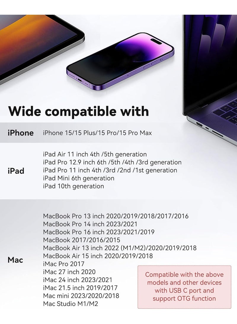 USB C SD Card Reader for iPhone 15/iPad/MacBook/Mac,  USB-C Type C SD Reader Supports SD and MicroSD Memory Card Adapter, Trail Camera Viewer Plug and Play  - Image 4