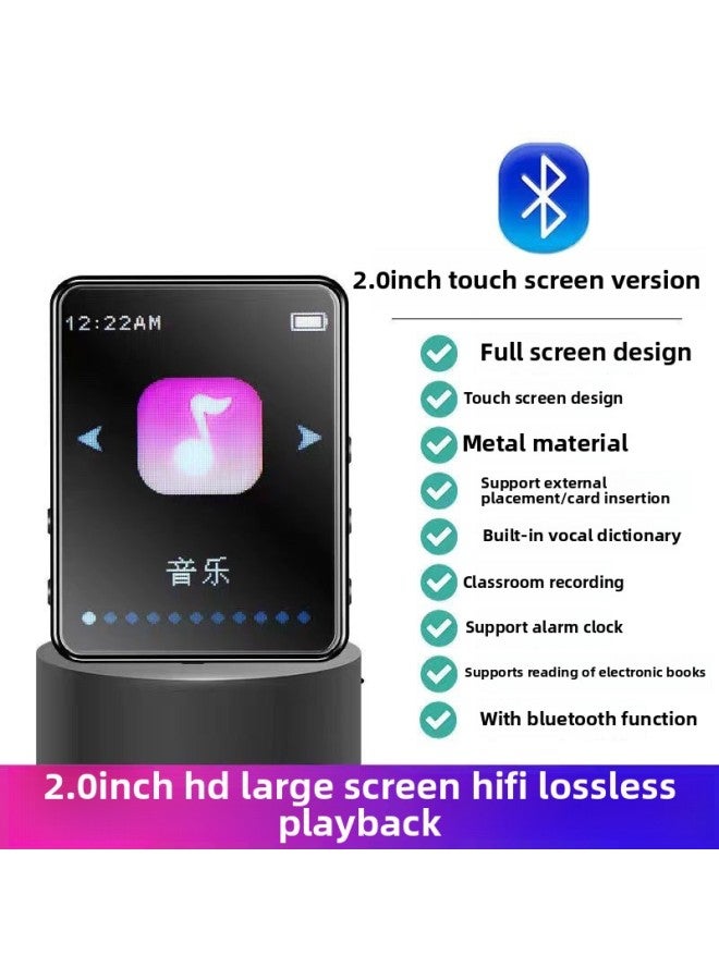 شاشة تعمل باللمس Mp3 Walkman Student Version Mp4 Bluetooth English-Chinese Dictionary E-book P5 Novel Music Player - اللون: شاشة كاملة 2.0 بوصة [قاموس شاشة تعمل باللمس + بلوتوث] - السعة: 20 جيجابايت - مجموعة كاملة من الهدايا - Image 1
