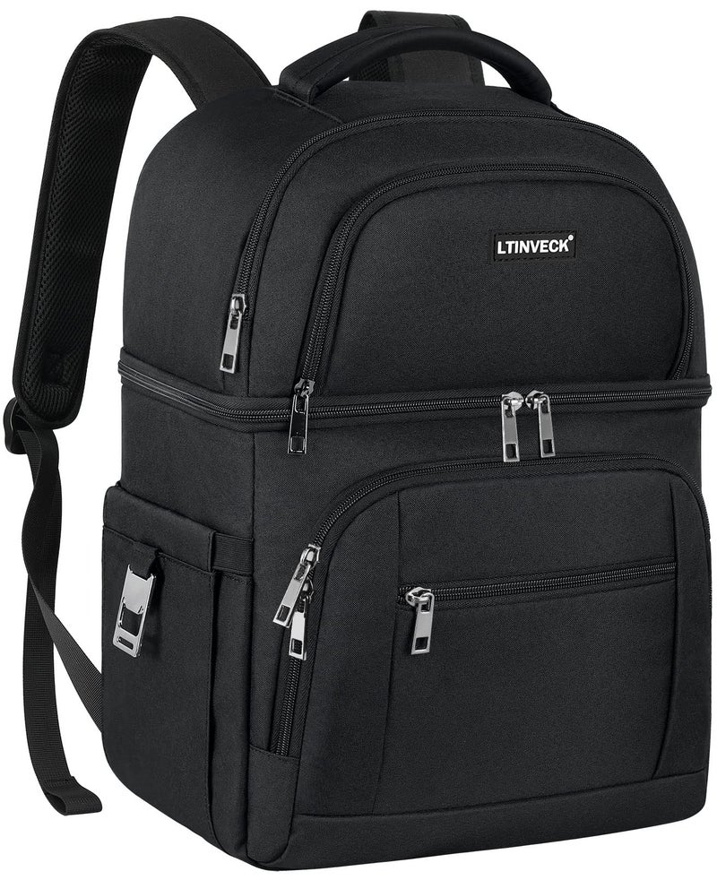 LTINVECK Cooler Backpack,Insulated Backpack Cooler Leakproof Double Deck Cooler Bag for Men Women RFID Lunch Backpack - Image 1
