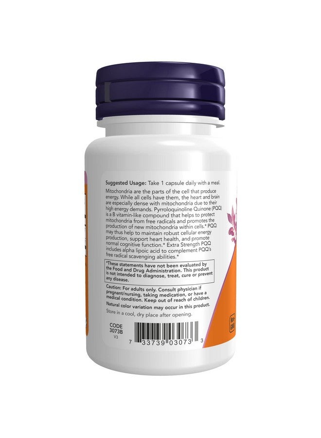 now Supplements Pqq 40 Mg With 200 Mg Alpha Lipoic Acid Extra Strength 50 Veg Capsules - Image 4