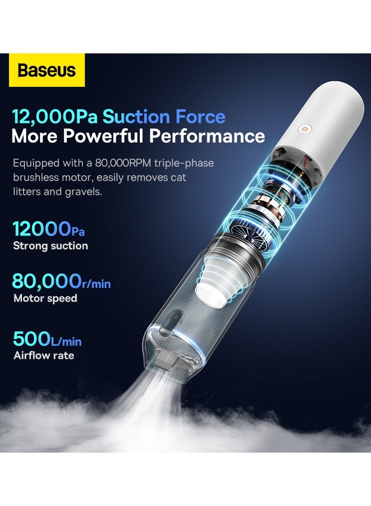 Baseus A3lite Car Vacuum Cleaner White  - Image 5