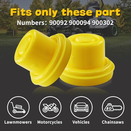 Mapleza Professional Top Hat Blitz Gas Can Cap, Yellow - Universal Spout Replacement with Venting for 1 & 2 Gallon Gasoline Can, Pack of 10 - Image 3