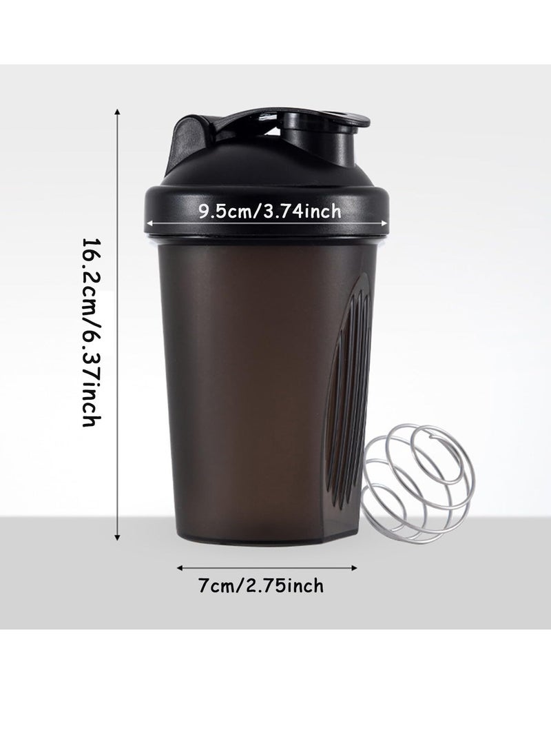 Generic Shaker Bottle,For Protein Powder Mixed Plastic Workout Water Bottle 400 ml with Mixball Non-Leak Cap,Shaker Cups for Fitness Sports Gym,Supplement Drinks Bottles - Image 2