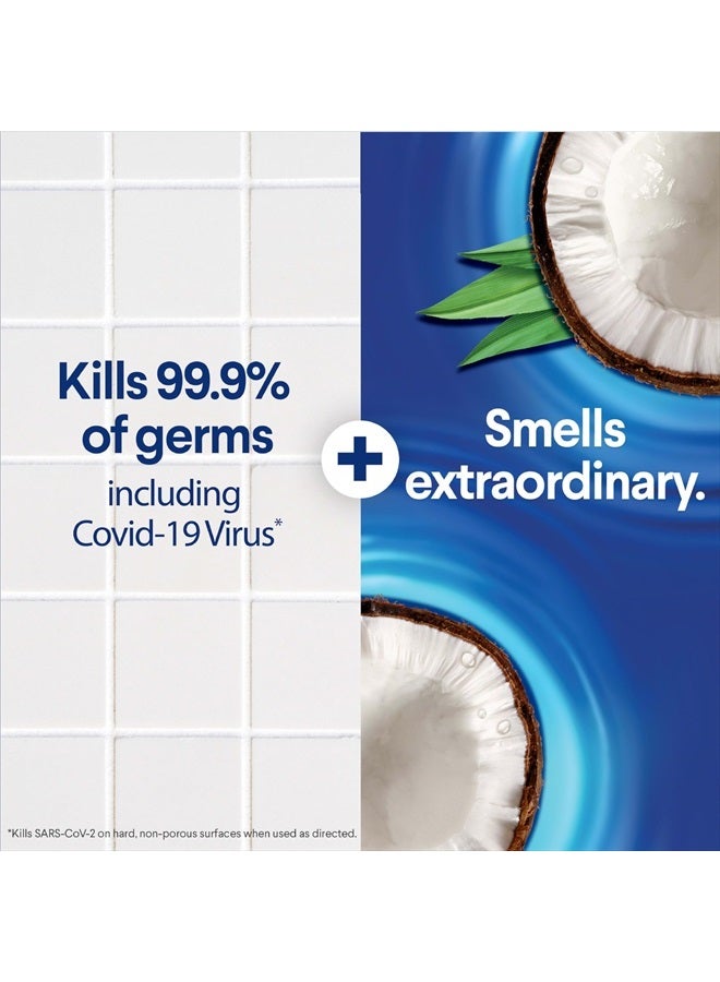 Clorox وسادة ممسحة مبللة مطهرة من سينتيفا، رؤوس ممسحة قابلة للتخلص، جوز الهند وزهرة الماء، 2 عبوات، 24 إعادة تعبئة مبللة لكل عبوة (قد يختلف التعبئة)  - Image 3