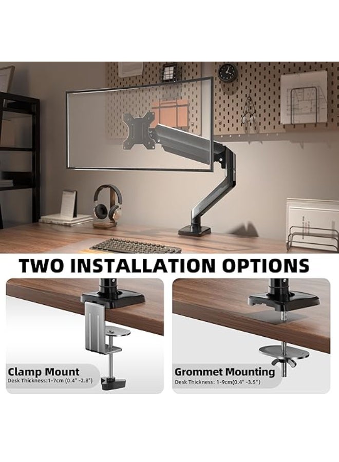 ذراع حامل شاشة مزود بنظام زنبرك غاز – يناسب شاشات من 19 إلى 32 بوصة – يتحمل وزن من 2 إلى 10 كجم – قابل لضبط الارتفاع والإمالة بسهولة - Image 4