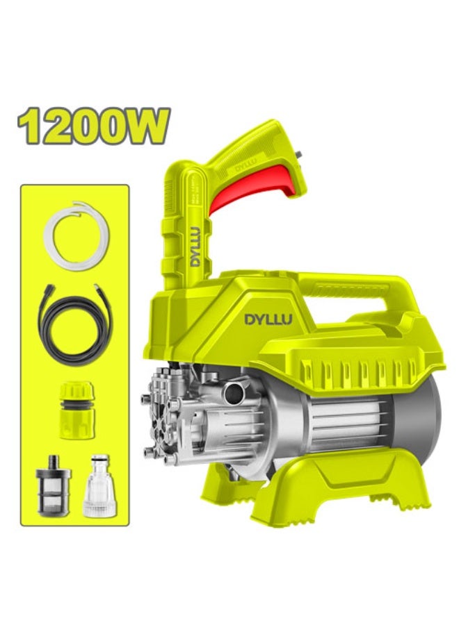 DYLLU 1200W High Pressure Car Washer Pump Portable Electric Pressure Washer with Hose and Connectors 220-240V