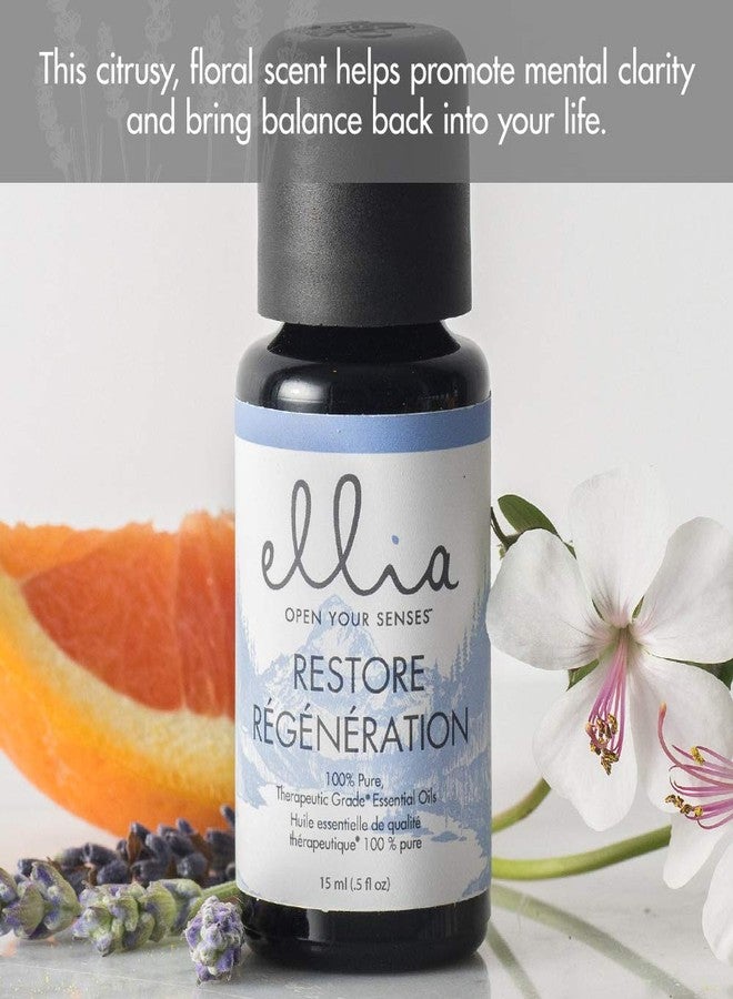 HoMedics Ellia Diffuser Essential Oil | Restore Blend| 15ml, 100% Pure, Therapeutic Grade - Image 5