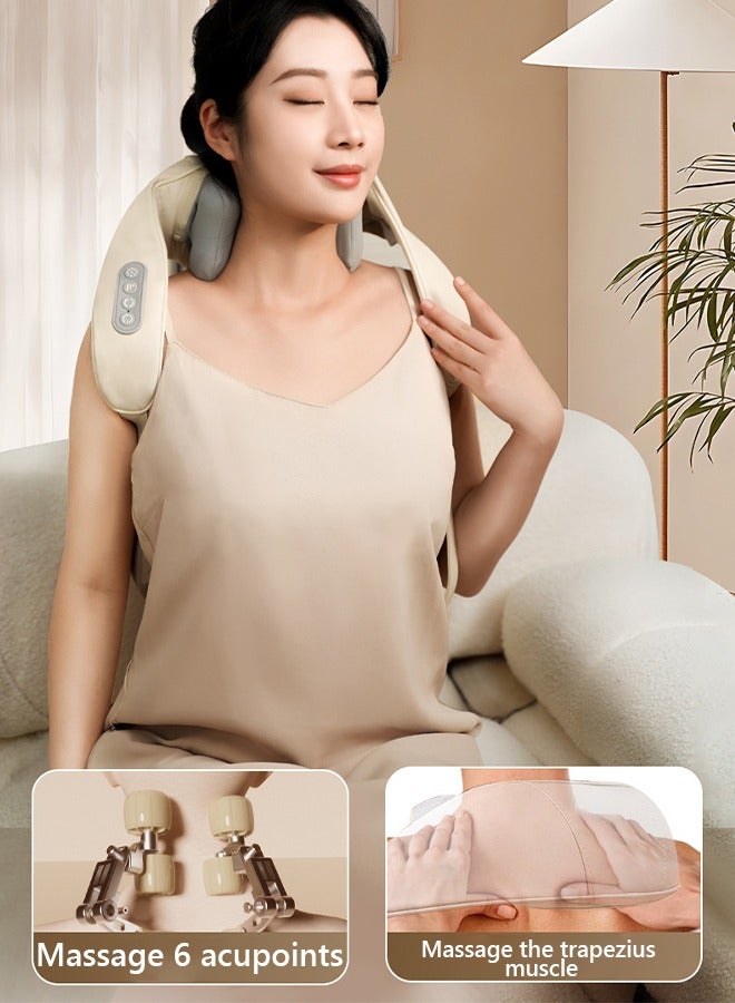 Arabest Neck Massage Mini kneading electric shiatsu shoulder and neck massager infrared heating kneading massage shawl trapezius massage for Neck, Back, Shoulder, Foot and Leg, Deep Tissue 3D Kneading Massager for Relax Muscles at Home and Offie,Neck Masssager for Women and Men - Image 1