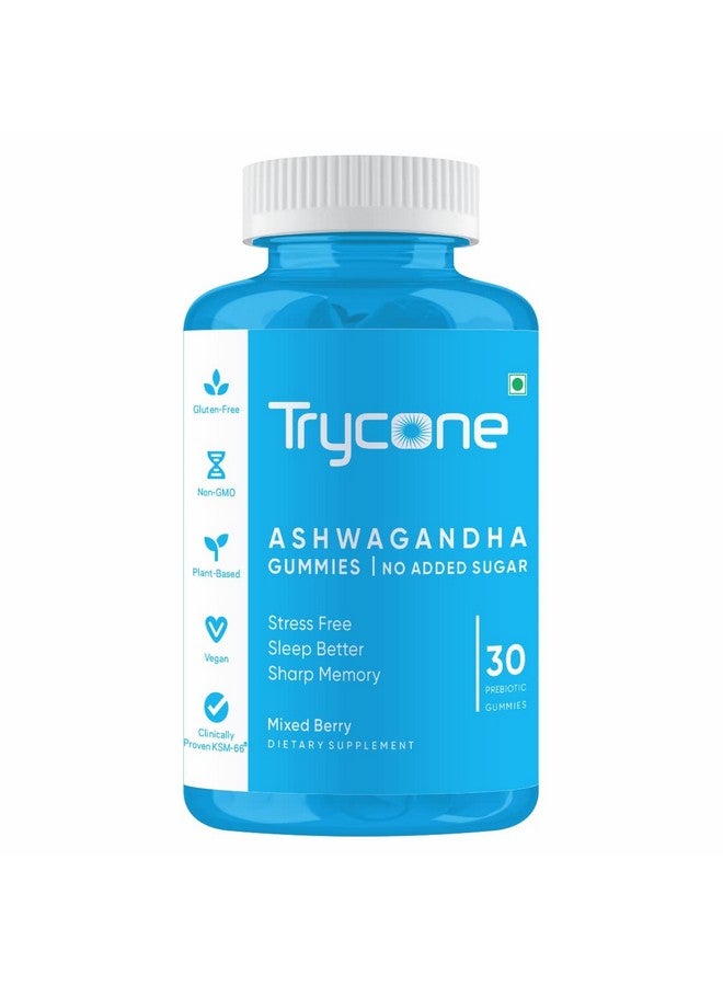 تريكون حلوى جيلاتينية خالية من السكر من Ksm66 Ashwagandha لتخفيف التوتر وتحسين النوم وتحسين الذاكرة والتركيز - عبوة من 30 حلوى جيلاتينية - Image 1