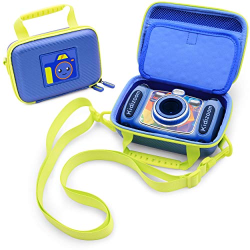 CASEMATIX Camera Case Compatible with VTech KidiZoom Camera and Camera Accessories with Shoulder Strap and Padded Interior Divider Blue Travel Case Only - Image 1