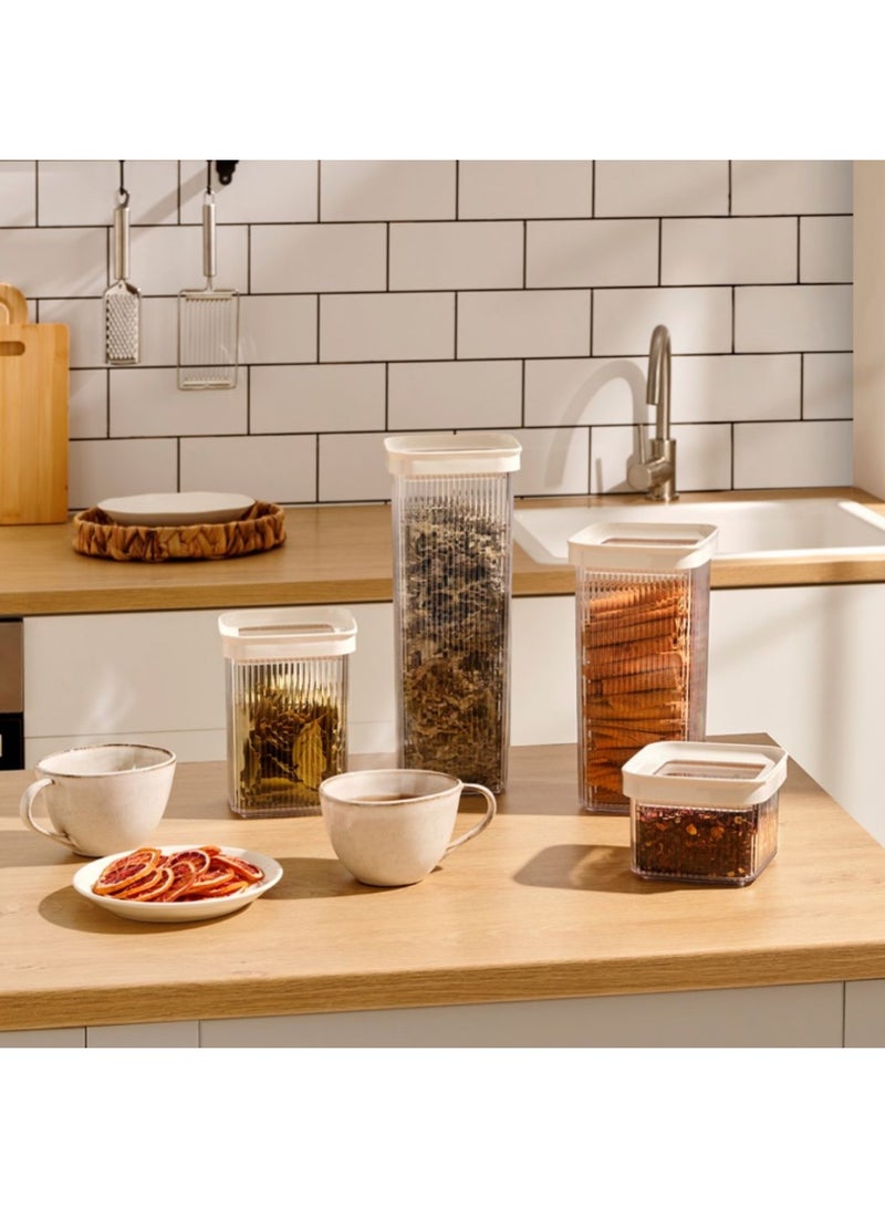 Dunya Plastik 1200 ml Line PLUS Square Food Container - Image 4