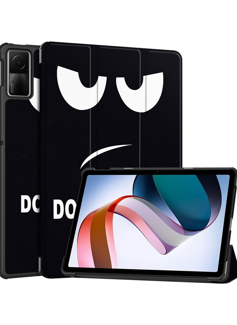 Flip Case Compatible with Xiaomi Redmi Pad SE 2023, PU Leather Cover With Stand Function, 360° Protective - DON`T TOUCH ME - Image 1