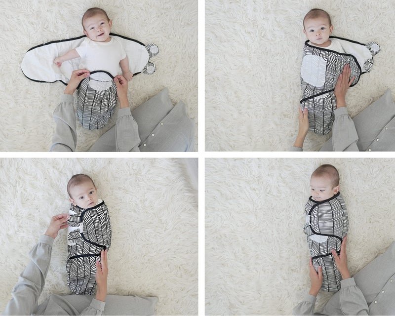 BaeBae Goods BLACK TRIANGLES swaddle wrap (size L) - Image 2