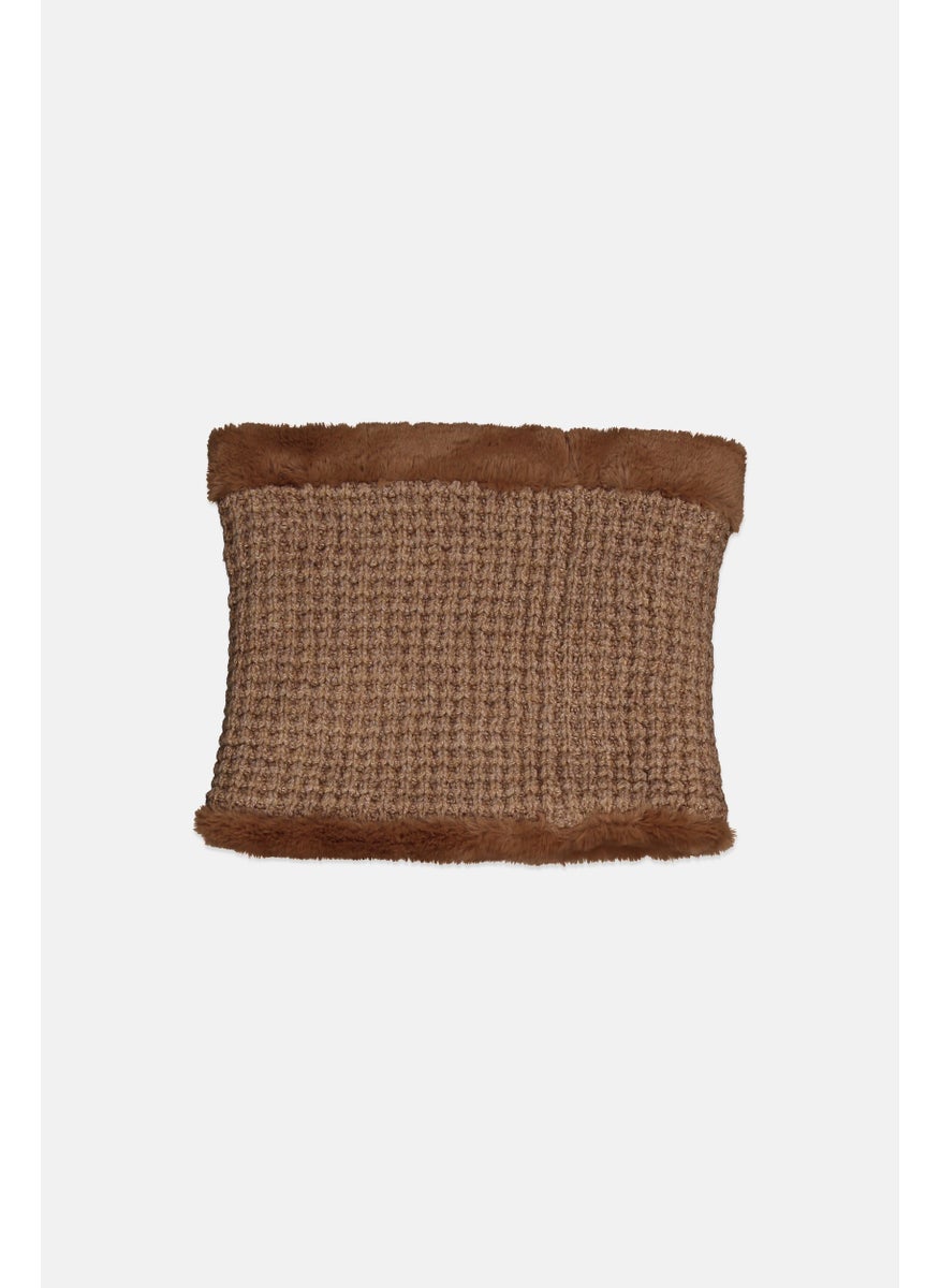 Tchibo Women Reversible Knitted Loop Scarf, Tan  - Image 2