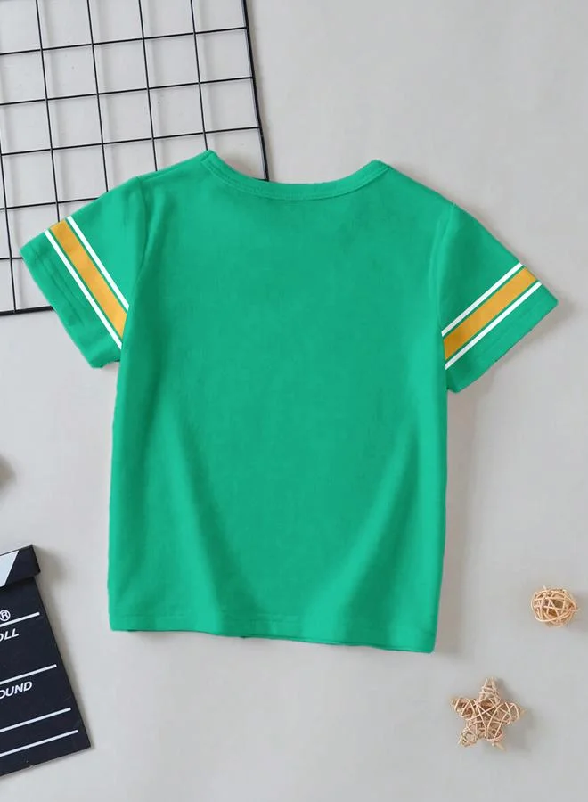 CODEZ Kids Green Graphic Print T-Shirt
