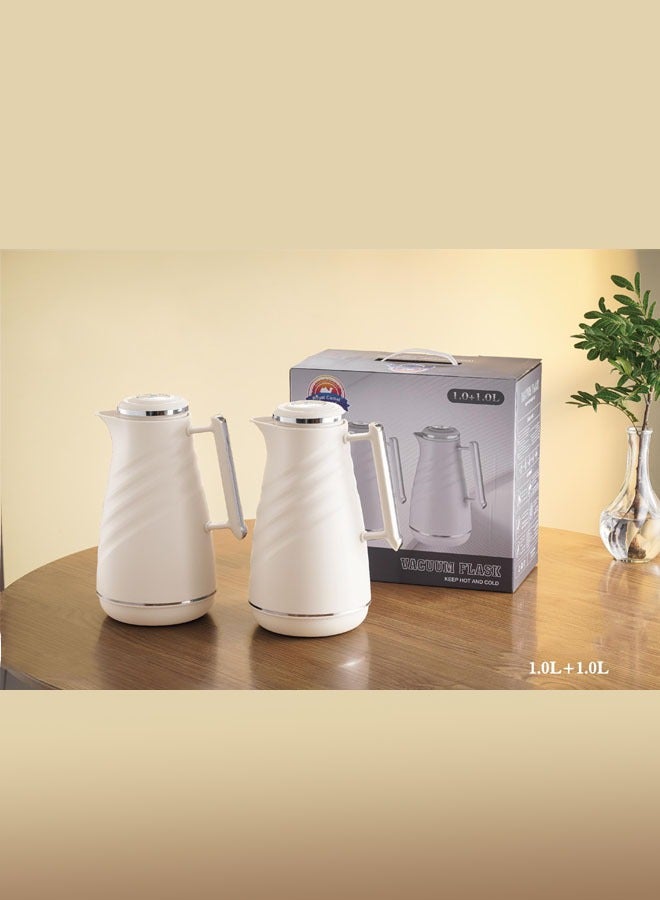 Royal Camel 🔥 Premium Vacuum Flask Thermos Set - 2 Pieces (1.0L + 1.0L) - Ideal for Tea & Coffee - Elegant Design & Advanced Heat Retention 🔥