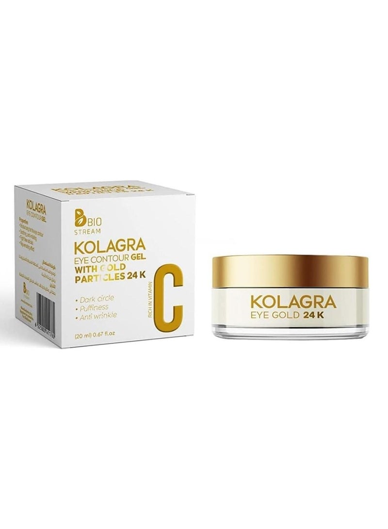 Eye Contour Gel With Gold Particles 24K White 20ml