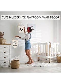 KIBAGA Beautiful Nursery Wall Decor Signs - Set of 2 Cute Designs That Are Perfect for Your Toddlers or Kids Playroom - Quality Canvas Banner Completes Every Boys & Girls Room Decoration - pzsku/Z301C01682EEC349EC79EZ/45/_/1737031267/b58303da-558f-4362-afba-60fd08e6e472