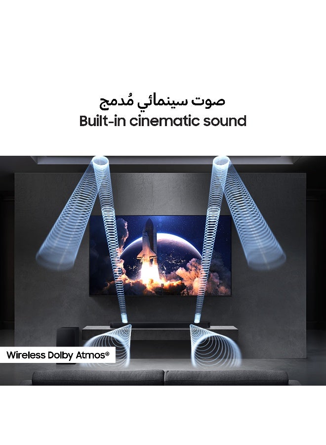 Samsung Q-Series Soundbar HW-Q600H 3.1.2ch Subwoofer, Wireless Dolby Atmos, Q-Symphony, Adaptive Sound, Wireless TV connection, HW-Q600H/ZN (2026 - UAE Version) HW-Q600H/ZN black - Image 4