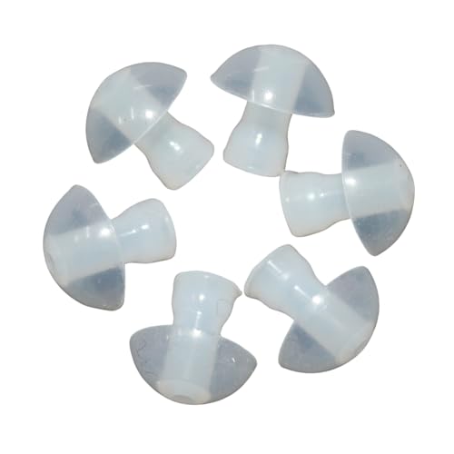 FCS hearing aid domes Ear Tips Silicone Earplug Domes for BTE and Pocket Hearing Instruments Ear Tip Replacement With Tube and Elbow Connectors (Made In India, 6 Pc. Large- 14mm) - Image 2