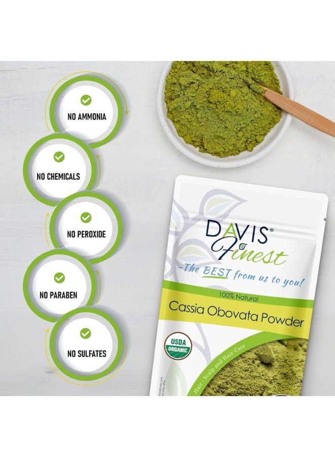 Davis Finest Organic Cassia Obovata Powder 250g Neutral Henna Blonde Hair Dye Deep Conditioner Strengthening Hair Mask - Image 4