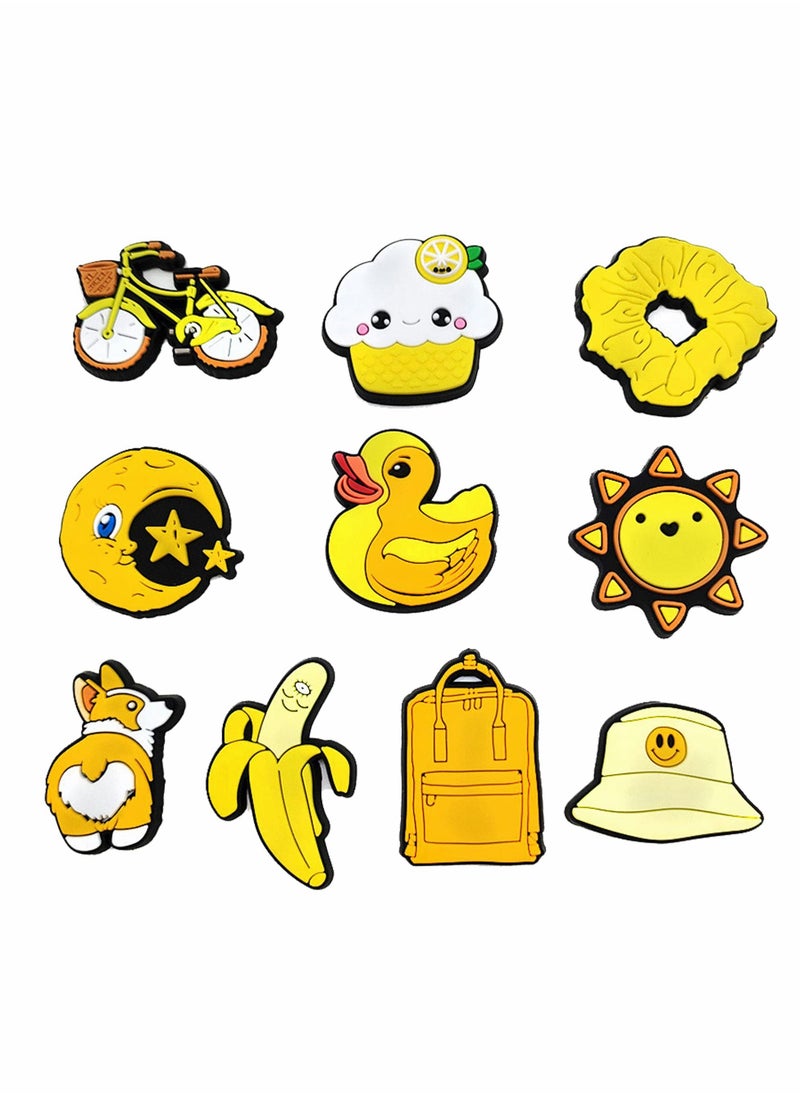 Excefore Croc Charms Jibbitz, 10 Pcs Shoe Charms for Clog Sandal Bracelet Wristband Decoration, PVC Trendy Food Charms Croc Accessories for Kids Boy Girl Adult Men Women Party Favor Gifts  - Image 1