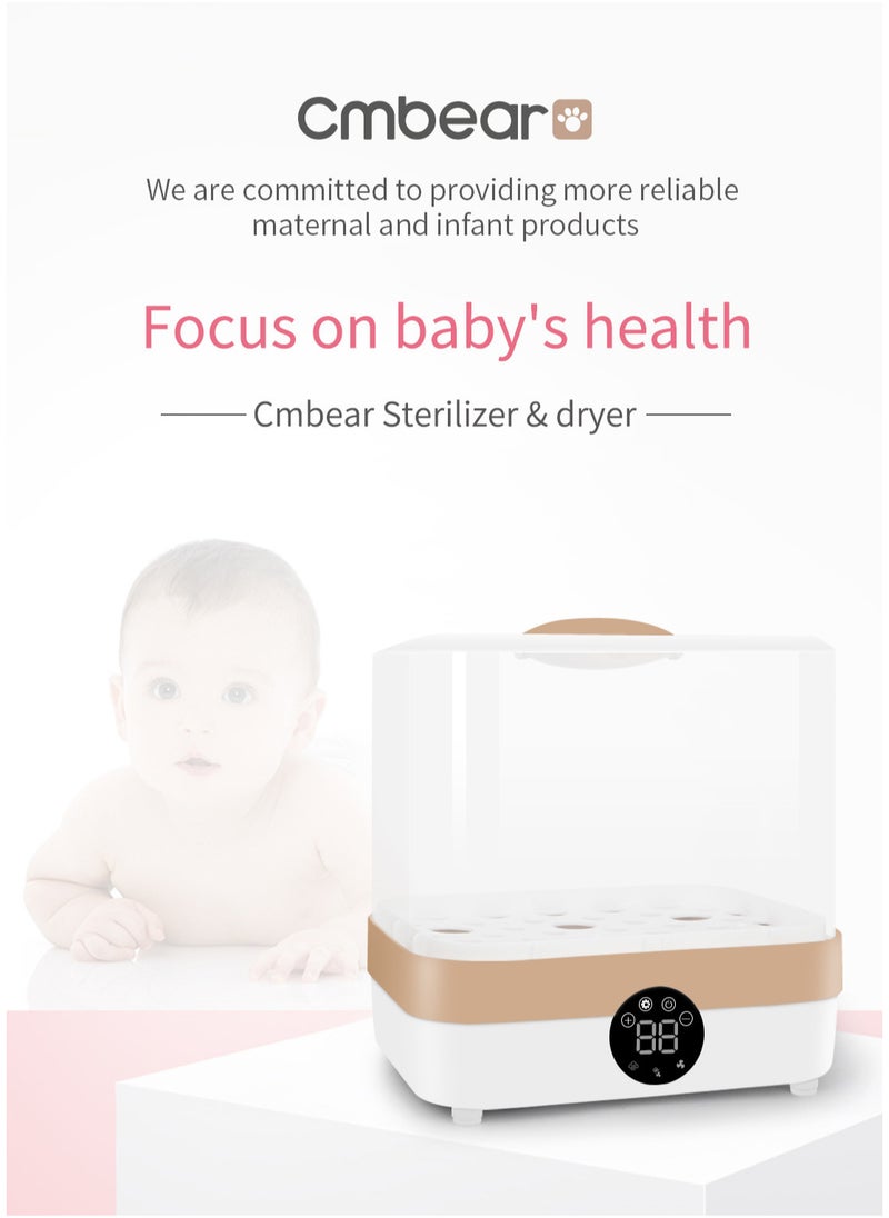 Cmbear - Cmbear Baby Bottle Sterilizer, 4-in-1 Electric Steam Bottle Sterilizer and Dryer, Sanitizer Universal Fit for Baby Toys, Baby Bottles, Breast Pump Accessories and All Baby Items Accessories - Image 1