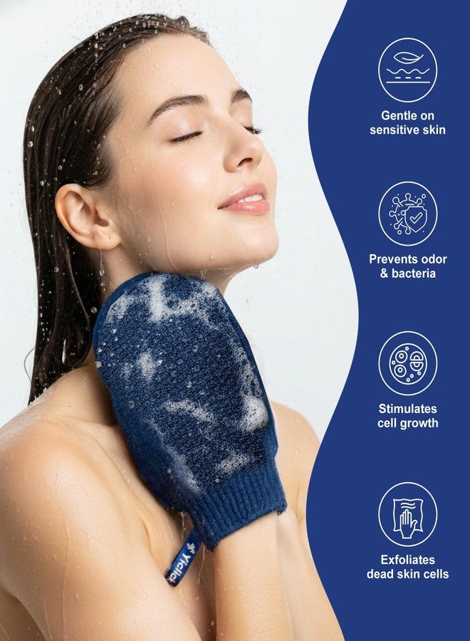 Yiclick Heavy Exfoliating Gloves Mitts, Exfoliating Body Scrubber Exfoliator for Shower Bath, Korean Body Scrub Mitts for Dead Skin Remover, Loofah Luffa Sponge Wash Cloth for Men Women - Image 3