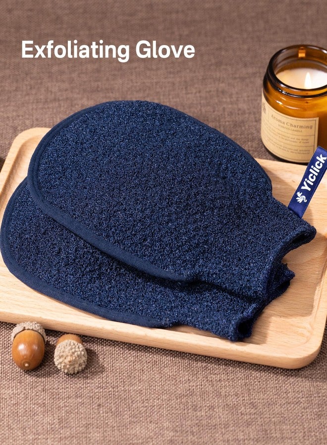 Yiclick Heavy Exfoliating Gloves Mitts, Exfoliating Body Scrubber Exfoliator for Shower Bath, Korean Body Scrub Mitts for Dead Skin Remover, Loofah Luffa Sponge Wash Cloth for Men Women - Image 2