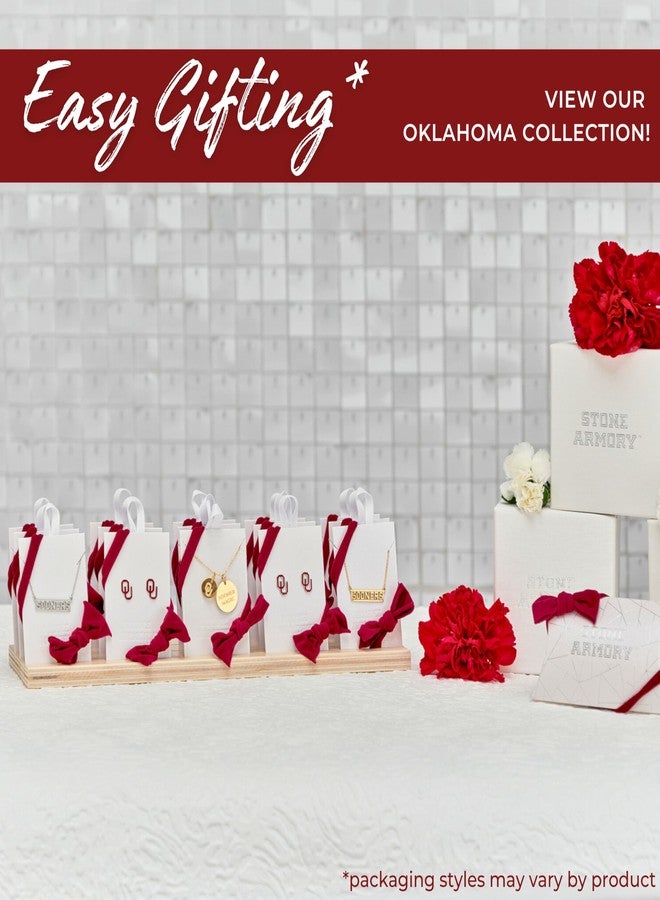 Stone Armory University of Oklahoma Sooner Gifts for Women - Oklahoma Sooners Ring with Crystals - Hypoallergenic and Adjustable Sizes 5-12 - University of Oklahoma Jewelry and OU Gifts - Image 4