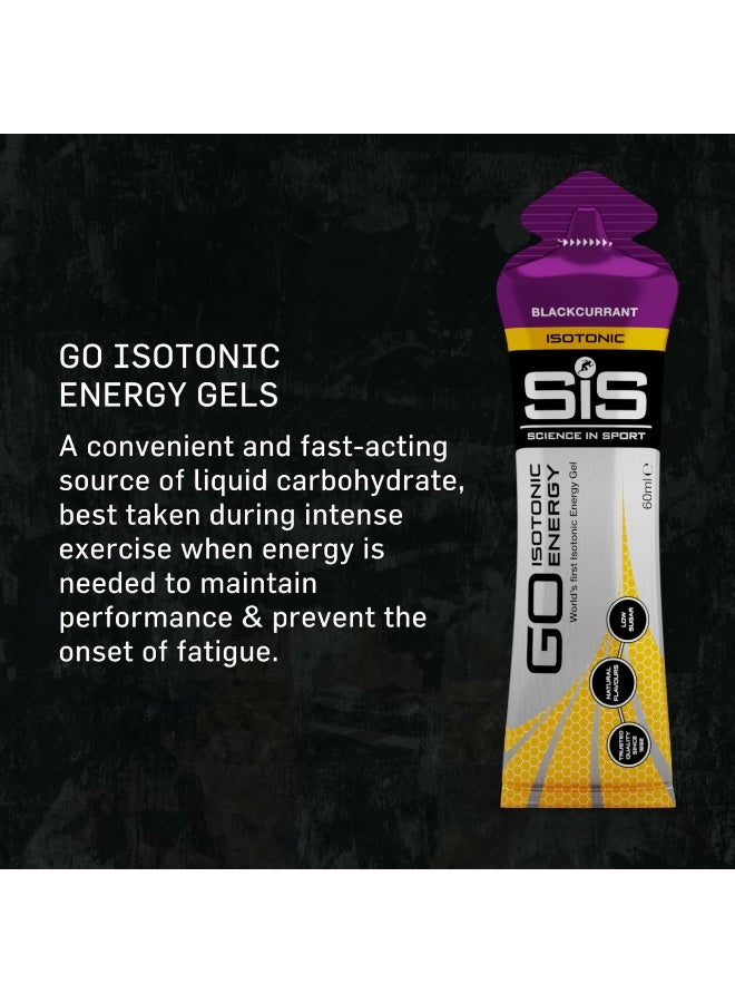 SIS GO Isotonic Energy Gels | 22g Carbohydrates | Low Sugar | Easily Digestible | Gluten Free | No Water Needed | Running Gels | Blackcurrant Flavour | 30 Pack - Image 2