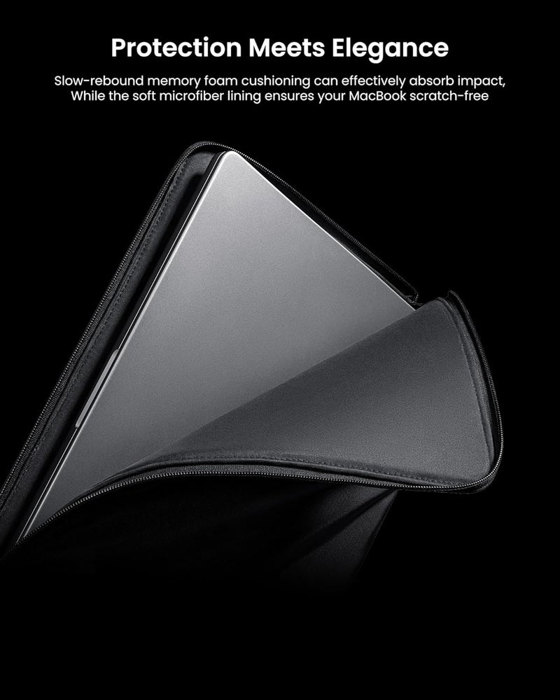 توم توك غلاف كمبيوتر محمول رفيع Voyage-A10 من تومتوك لجهاز MacBook Air/Pro مقاس 13 بوصة 2025 من طرازات M4/M3/M2/M1 A3240 A3113 A2681 A2337 A2686 A2338، وحقيبة مقاومة للماء لجهاز Surface Pro Copilot+ PC مقاس 13 بوصة، بتصميم بسيط. - Image 4
