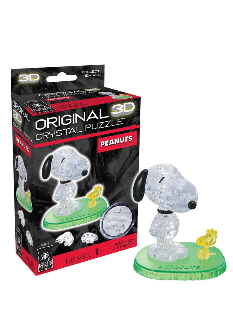 BePuzzled | Peanuts Snoopy and Woodstock Original 3D Crystal Puzzle, Ages 12 and Up - Image 1