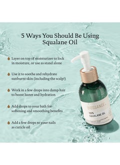 BIOSSANCE BIOSSANCE 100% Squalane Oil - Sustainable, Vegan Face Oil & Body Oil - Hydrating, Fast-Absorbing Moisturizer - Ideal for Oily Skin, Face, Hair - Organic Sugarcane-Derived Squalane, 3.3 ounces  - Image 2